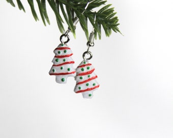 Christmas Tree Cookie Earrings | Handcrafted Festive Jewelry