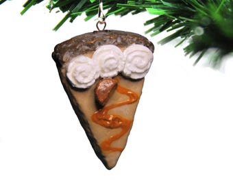 Peanut Butter Pie Ornament | Christmas Dessert Foodie Gift | Handmade Unique Decor