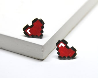 Heart Earrings, nerd earrings, nerdy christmas, nerd couples