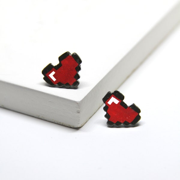 Heart Earrings, nerd earrings, nerdy christmas, nerd couples