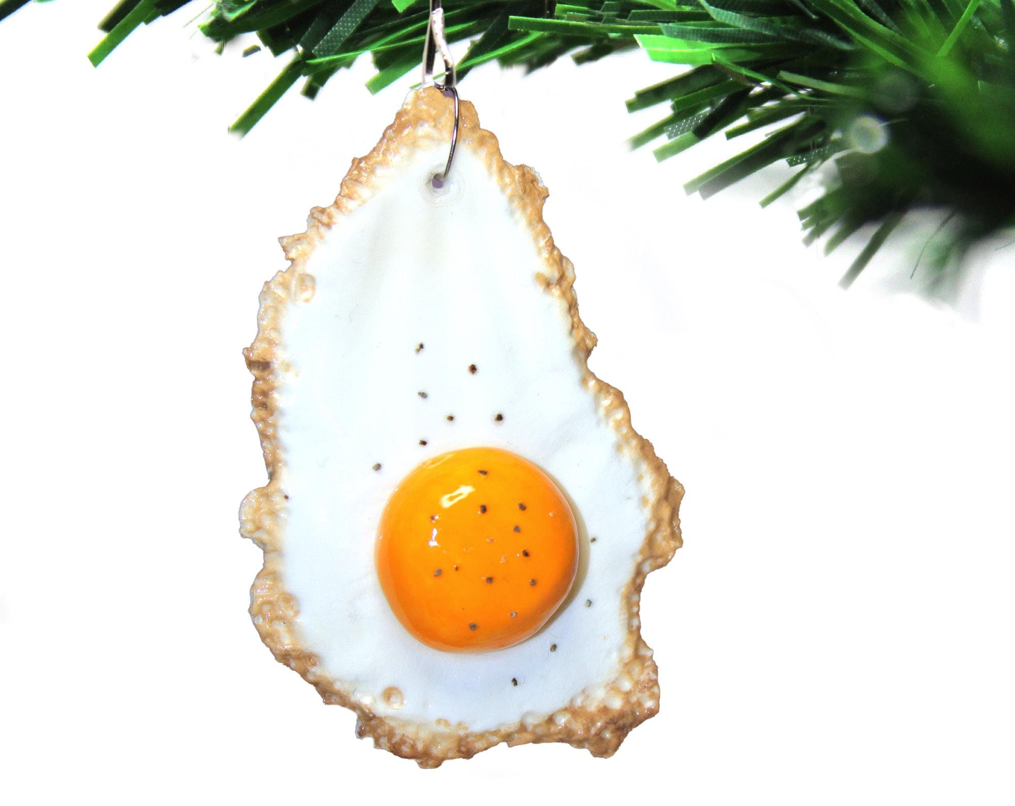 Fried Egg Ornament Food Christmas Ornament 2024 Breakfast Gift for Brunch Foodies Etsy