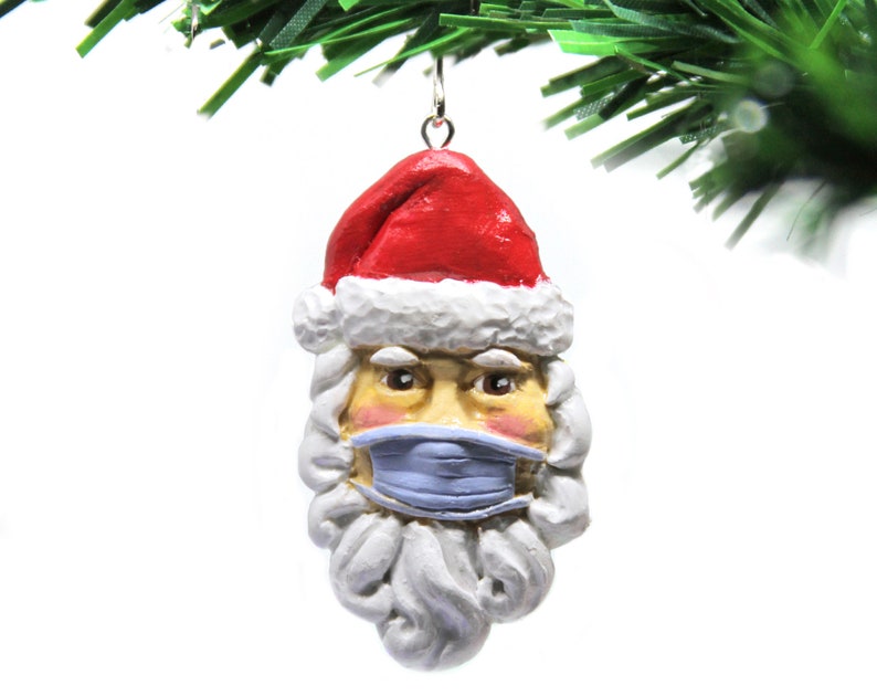 Quarantine Ornament Santa Christmas Ornament Commemorate Etsy
