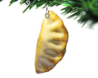 Fried Dumpling Christmas Ornament | Handmade Realistic Food Decor