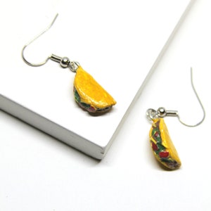 Taco Earrings | Colorful Mexican Dangle earring, Perfect Foodie Gift, Ideal for Taco Tuesday, Hypoallergenic Nickel-Free