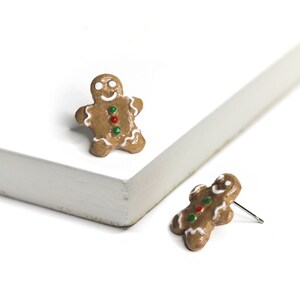 Gingerbread Cookie Earrings | Christmas earrings, Festive holiday food studs perfect gift for her