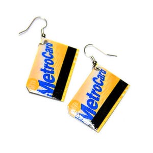 Orecchini Metro Card / Ciondoli della metropolitana di New York, regalo di New York City per turisti e newyorkesi