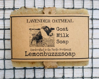 Lavender Oatmeal Goat Milk Soap+Goat Milk Soap+Natural Lavender Soap+Handmade Soap+Gift For Her+Gift For Him+Gift For Mom+Ecofriendly Gift