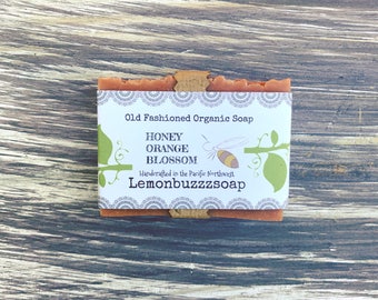 Honey Orange Blossom Soap+Organic Soap+Wellness+Natural Soap+Handmade Soap+Gift For Her+Gift For Him+Gift For Mom+Ecofriendly Gift
