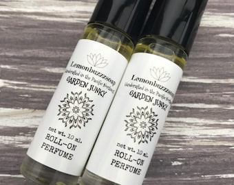 Garden Junky+Eco Friendly Perfume+Fragrance+Perfume Roll On+Natural Perfume+Gift for Her+Gift For Him+Chemical Free Fragrance