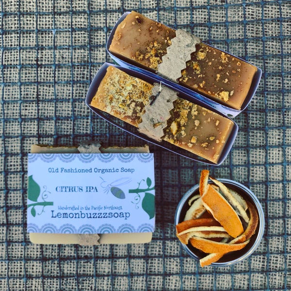 Citrus IPA+Organic Soap+Seed Paper+Natural Soap+Chemical Free+Ecofriendly+Organic Beer Soap+Gift For Her+Gift For Him+Unique Gift