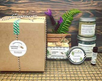 Lavender Delight+Spa Gift Set+Spa And Relaxation Gift+Ecofriendly Gift Set+Gift For Her+Gift For Mom+Wedding Gift+Shower Gift+Wellness Gift