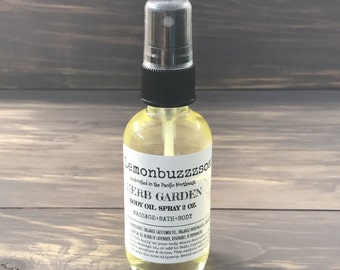 Herb Garden Body Oil Mist++Dry Oil Spray+Bath And Body Oil+Massage Oil+Moisturizing Oil+Body Oil+Ecofriendly Gift+Gift for Her+Gift For Him