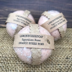 Organic EGYPTIAN ROSE Bath Bombs+Organic Bath Fizzy+Gift For Her+Gift For Him+Vegan Bath Bomb+Organic Bath Bomb+Healthy+Fizzies