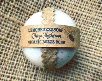 Organic Chaga Mushroom Bath Bomb+Organic Bath Fizzy+Gift For Her+Gift For Him+Bath Bomb Gift+Vegan Bath Bomb+Organic Bath Bomb+Fizzies