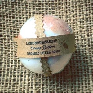 Organic Orange Blossom Bath Bomb+Organic Bath Fizzy+Bath Bomb Gift+Gift For Her+Gift For Him+Vegan Bath Bomb+Organic Bath Bomb+Fizzies