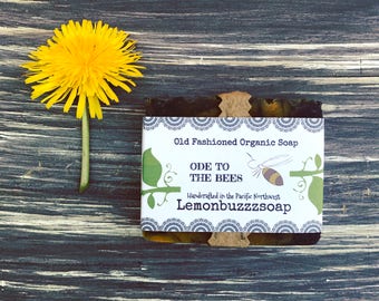 Ode To The Bees+SAVE THE BEES+Ecofriendly+Organic Soap+Handmade Soap+Bee Soap+Honeybee+Made in Washington Soap+Bee Lover Gift+Unique Gift