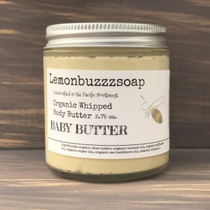 Organic Baby Body ButterWhipped Baby Skin CreamOrganic Whipped Body ButterWhipped Body ButterBaby LotionBaby GiftOrganic Baby Products image 1
