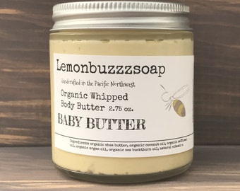 Organic Baby Body Butter+Whipped Baby Skin Cream+Organic Whipped Body Butter+Whipped Body Butter+Baby Lotion+Baby Gift+Organic Baby Products