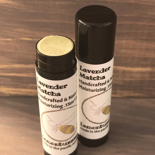 Lavender Matcha Lip Balm+Moisturizing Balm+Body Care+Lip Gloss+Lip Butter+Lip Balm+Bath And Body+Lip Salve+Lip Care+Health And Wellness