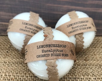 Organic EUCALYPTUS Bath Bombs+Organic Bath Fizzy+Gift For Her+Gift For Him+Vegan Bath Bomb+Organic Bath Bomb+Healthy+Fizzies