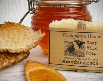 Washington Honey Goat Milk Soap+Natural Soap Gift+Made In Washington+Honey Soap+Goat Milk Soap+Gift For Her+Gift For Him+Ecofriendly Gift