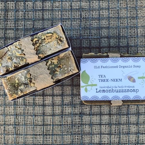 Tea Tree+Neem+Ecofriendly Soap+Organic Soap+Handmade Soap+Tea Tree Soap+Gift For Her+Gift For Him+Natural Soap+Ecofriendly Gift