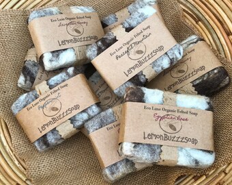 Organic Felted Soap+Organic Soap+Cold Process Soap+Farm Soap+Organic Soap Gift+Exfoliating Soap+Felted Soap+Handmade Soap+Made In Washington