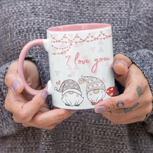 Gnome Mug I Love You Gnome Matter What Valentine Gnome Mug Valentine’s Day Coffee Cup