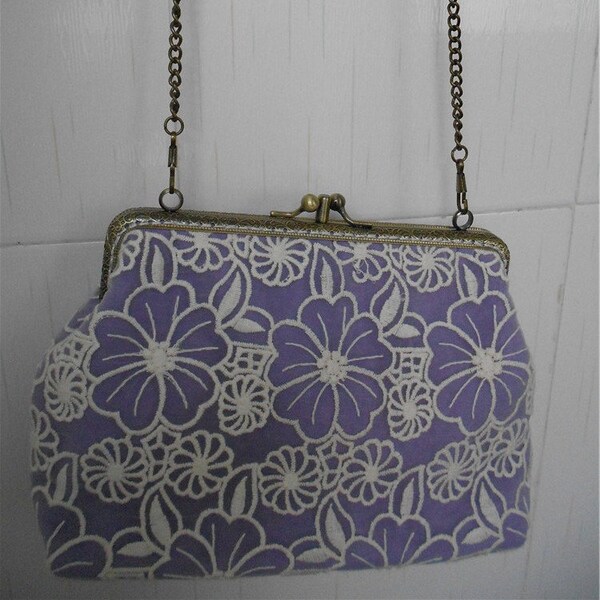 Organza Flowers Clutch Bag Double Purse