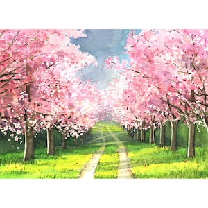 油絵 油彩  絵 絵画【Çherry blossom road】 evh6whjq65h71.jpg?width=1080&
