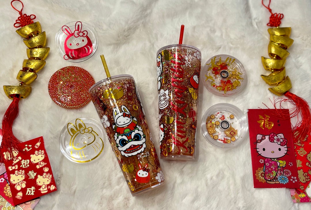 Custom Kitty Rabbit Lunar New Year Snowglobe Tumbler - Etsy