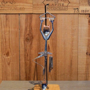 FLATWARE FOLK Ballerina vintage silverware figurine swinging chimes metal art dancer gift ballet trophy
