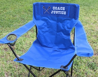 Personalized Coach Gift - Lacrosse Baseball Adult Folding Chair - Camping Chair - Sports Chair - Personalized Outdoor Chair, Graduation Gift