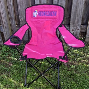 Personalized Gift Toddler - Monogrammed Kids Folding Chair - Children Camp Chair - Sports Chair - Outdoor Birthday Present Name - Glamping