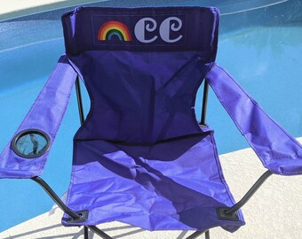 Op maat gemaakt kampmeubilair voor buiten - klapstoel voor volwassenen met monogram - cadeau voor tiener sportstoel - gepersonaliseerde buitenstoel - verjaardagscadeau