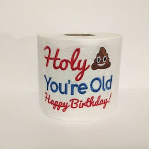 Divertente regalo di compleanno - Regalo divertente per il fidanzato - Regalo per il marito - Regalo di compleanno - Carta igienica ricamata - Regalo per papà - Regalo gag