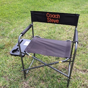 Custom Directors Chair - Personalized Folding Chair - Camp Chair with Side Table - Gift for Coach - Outdoor Furniture - Graduation Gift