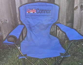 Regalo personalizado para niños pequeños - Silla plegable para niños con monograma - Silla de campamento para niños - Silla deportiva - Nombre del regalo de cumpleaños al aire libre - Glamping