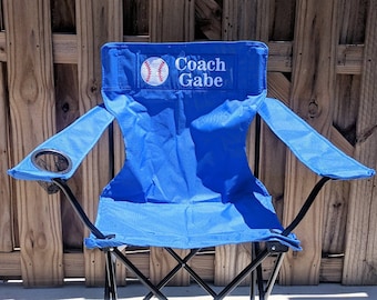 Personalized Coach Gift - Baseball Football Adult Folding Chair - Camping Chair - Sports Chair - Personalized Outdoor Chair - Birthday Gift