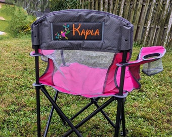 Muebles de exterior personalizados de gran tamaño para camping, silla plegable con monograma para adultos, silla de camping, silla deportiva, silla de exterior personalizada, regalo para hombre