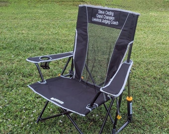 Custom Rocking Outdoor Camp Furniture, Monogram Adult Folding Chair, Camping Chair, Sports Chair, Personalized Outdoor Chair, Gift For Man