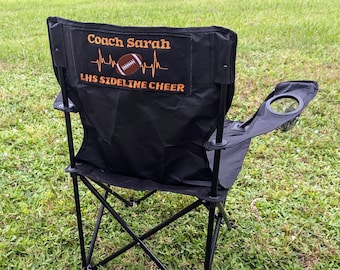 Personalized Coach Gift - Baseball Football Adult Folding Chair - Camping Chair - Sports Chair - Personalized Outdoor Chair - Birthday Gift