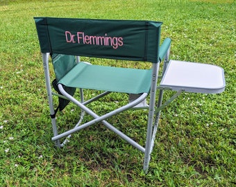 Custom Directors Chair - Personalized Folding Chair - Camp Chair with Side Table - Gift for Camper - Outdoor Furniture - Birthday Gift