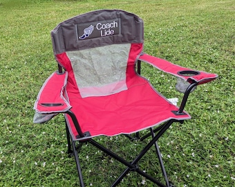 Track & Field Coach Chair - Custom Oversize Outdoor Camp Furniture, Camping Sports Chair, Personalized Outdoor Chair, Gift For Coach