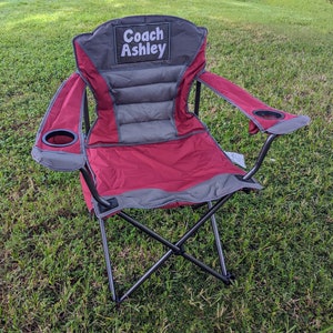 Custom Oversize Outdoor Camp Furniture, Monogram Adult Folding Chair, Camping Chair, Sports Chair, Personalized Outdoor Chair, Gift For Man