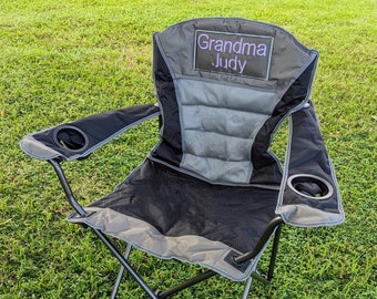 Muebles de exterior personalizados de gran tamaño para camping, silla plegable con monograma para adultos, silla de camping, silla deportiva, silla de exterior personalizada, regalo para hombre