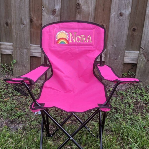 Personalized Gift Toddler - Monogrammed Kids Folding Chair - Children Camp Chair - Sports Chair - Outdoor Birthday Present Name - Glamping