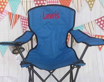 Cadeau de camping personnalisé pour enfants - Chaise monogrammée pour tout-petit - Chaise de camping pour enfants - Chaise de sport pour enfants - Chaise d'extérieur personnalisée