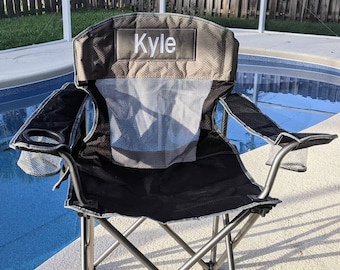 Custom Oversize Outdoor Camp Furniture, Monogram Adult Folding Chair, Camping Chair, Sports Chair, Personalized Outdoor Chair, Gift For Man