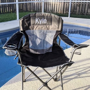 Custom Oversize Outdoor Camp Furniture, Monogram Adult Folding Chair, Camping Chair, Sports Chair, Personalized Outdoor Chair, Gift For Man